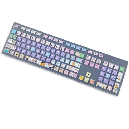 Keyboard Cover for Dell KM636 KB216 KB216t/d/p Keyboard, Dell Optiplex 3050 3240 5250 5460 7450 7050, Inspiron Desktop 3475 3477 3670 5400 5490 7700 7790,Cute Cat - color: Cute Cat