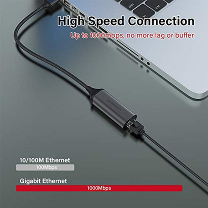 Upgrow Ethernet Adapter USB 3.0 to 1 Gabit 10/100/1000 Network RJ45 LAN Wired Adapter Compatible for Laptop Nintendo Switch, Wii, Wii U, MacBook, Chromebook, Windows, Mac OS, Surface and More - style: USB 3.0 to Ethernet