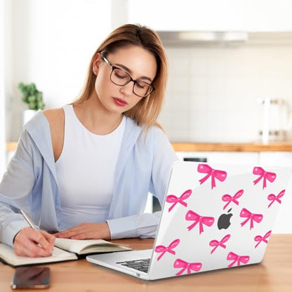 Teryeefi for MacBook Air 13 inch Case 2020 2019 2018 fits Model M1 A2337 A2179 A1932 with Retina Display with Touch ID, Plastic Hard Shell Case & Keyboard Cover & Screen Protector, Bows-A - color: Bows-A