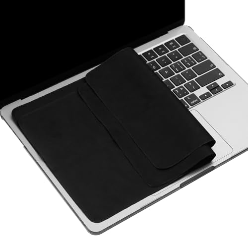 MUBUY MacBook Pro/Air Accessories, 2PCS Microfiber Liner Cleaning Cloth 15" 16" MacBook Air/MacBook Pro Screen Keyboard Imprint Protection, Keyboard Protector for MacBook Air 15.3"/MacBook Pro 16" 15" - color: Black（2 Pack）, size: 13.19" x 8.66"