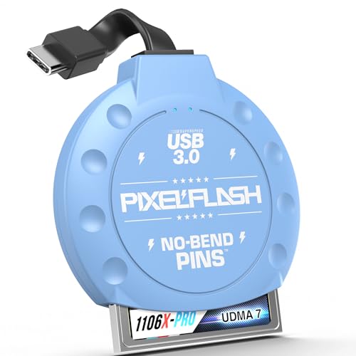 CF Card Reader USB C (Blue) - Compact Flash Memory Card Reader with Cabled Type-C USB 3.1, 5GB/s File Transfer, No-Bend Pins Technology, Supports UDMA-7, Anti-Slip & Anti-Scratch Exterior - color: Blue, style: CF Cabled (Type C)