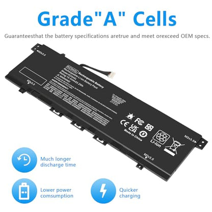 KC04XL Laptop Battery for HP Envy X360 13-AG 13z-AG 13m-AG 13-AR 13-AH 13-AQ 13M-AQ 13T-AQ L08496-855 L08544-1C1 L08544-2B1 HSTNN-DB8P HSTNN-IB8K L08496-855 L08544-1C1 L08544-2B1 TPN-W133 TPN-W136 - size: 11.3*3.5*0.2inch
