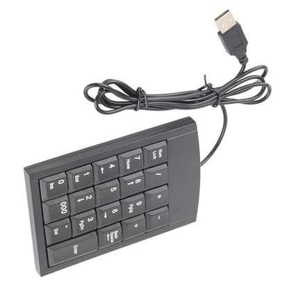 SUNGOOYUE Number Pad Mini USB Numeric Keypad, Portable Ultra Thin 19 Keys Plug and Play Keyboard for Laptop Desktop Computer