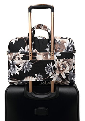 DACHEE Laptop Shoulder Bag for 15 Inch/15.6 Inch Macbook Pro - color: Black Lotus Shoulder