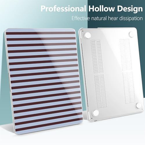 for MacBook Air 13 Inch (13.6 Inch) Case, M5/M4/M3/M2 Chip 2026 2025 2024 2023 2022, Hard Plastic Printed Cover with Screen Protector & Keyboard Cover & Dust Plugs, Modern Stripes - color: Modern Stripes
