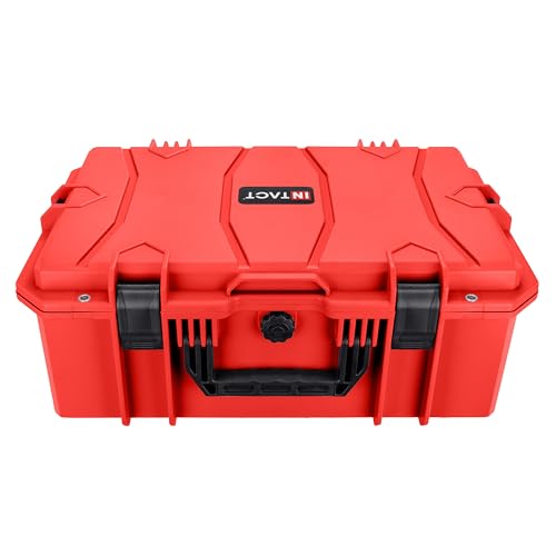 Eylar 21.6" Intact Series Carry-On Hard Camera Case, Lightweight and Durable Stacker Design with Foam (Red) - color: Red