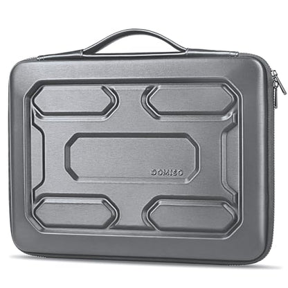 DOMISO 13.3 inch Laptop Sleeve with Handle Shockproof Computer Bag Waterproof EVA Protective Carrying Case for 13-13.3 inch Notebooks/13 MacBook Air/MacBook Pro Retina/Dell XPS 13/HP, Dark Grey - color: Dark Grey, size: 13.3 inch