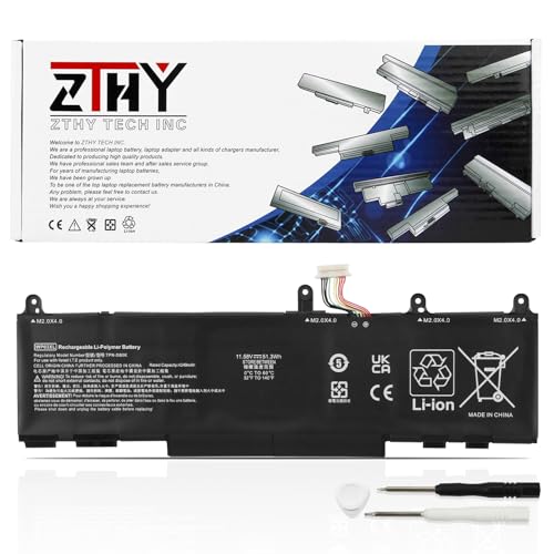 WP03XL Battery for HP EliteBook 830 835 840 845 860 865 G9 G10/ 840 860 G11 | ZBook Firefly 14 EliteBook X360 1040 G9 G10 2-in-1/Split X2 13-M0000/Elite x360 830 G11 Laptop Battery Replacement M73466-005 - size: 9.92*3.34*0.23 inch WP03XL