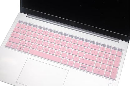 Silicone Keyboard Skin Cover Compatible for HP OmniBook 5 AI 16" 16-ag 16-af 16-ba 16-bc 16z-ag100 16z-bc100 Series Laptop 16-af1037nr 16-bc1047nr (NOT for OmniBook 5 16-fb/cf 14-he/fp Series) (Pink) - color: Pink