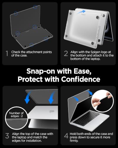 Spigen for MacBook Pro 16 inch case M5/Pro/Max (2026) M4/M3/M2/M1 Pro/Max (2024-2021) A3403 A3186 A2780 A2485, Air Skin Matte Thin Semi Clear Cover, Frost Black - color: Frost Black, size: Macbook Pro 16" M5/M4/M3/M1 (2026-2021)