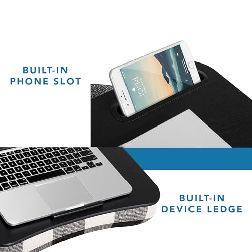 LAPGEAR Designer Lap Desk – Buffalo Check, 2-Pack with Storage Basket - color: Buffalo Check, size: 2-Pack Lap Desks + Basket