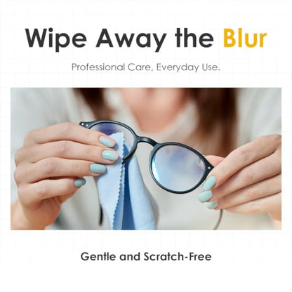 Microfiber Lens Cleaning Cloth | 12-Pack for Glasses, Sunglasses, Camera & Optical Lenses | Ultra Soft, Streak-Free Cleaning Cloths (Yellow, White & Black) - size: Pack of 12