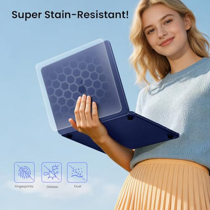 BlueSwan for MacBook Neo Case 13 inch 2026 Release A18 Pro Chip Model A3404 | 100% Match Official Color, Scratch Resistant, Easy to Snap on, Travel Essential, Back to School Gifts - color: Indigo Clear