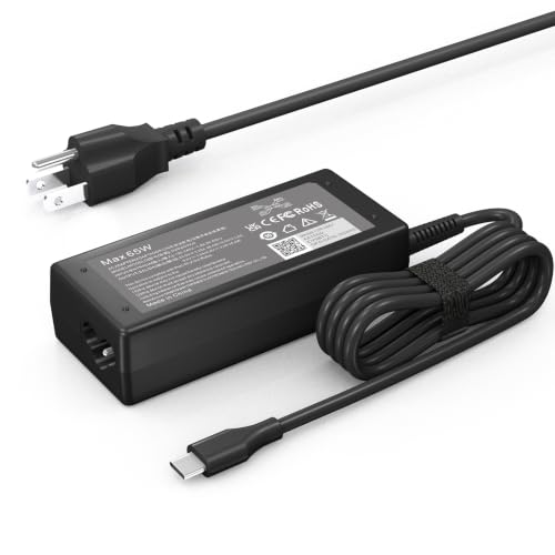 65W USB C Laptop Charger Compatible with HP Chromebook/Lenovo/Dell/Acer and More Chromebook Type C Power Cord