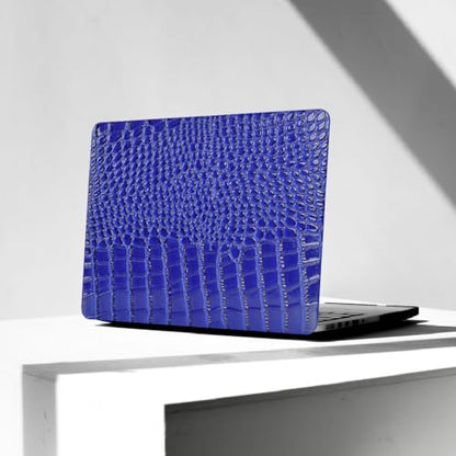 Crocodile Case for MacBook Air 13 inch 2026 M5, 2022-2025 M4/M3/M2 | Model A3449 A3240 A3113 A2681, Texture Crocodile Aligator Skin Snakeskin PU Leather Hardshell & Keyboard Cover, Sapphire Blue - color: # Sapphire Blue Crocodile
