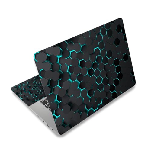 12.1-15.6 Inch Laptop Skin Decal, Universal Reusable Vinyl Laptop Cover Sticker, Waterproof Art Decal Protector in Black Honeycomb - color: Black Honeycomb