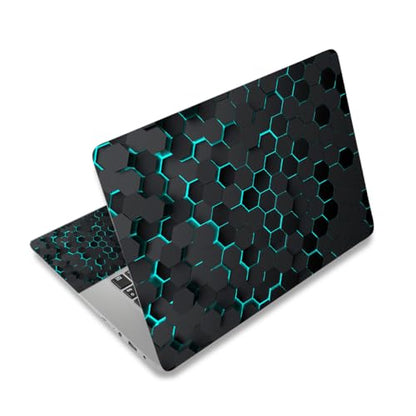 12.1-15.6 Inch Laptop Skin Decal, Universal Reusable Vinyl Laptop Cover Sticker, Waterproof Art Decal Protector in Black Honeycomb - color: Black Honeycomb