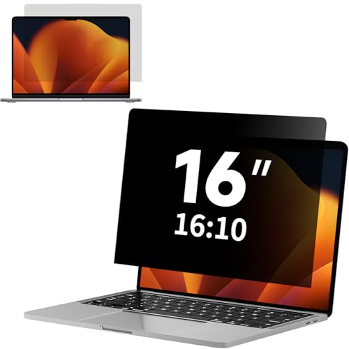 Laptop Privacy Screen 16 Inch 16:10 Display, Anti Glare Film Blue Light Filter, Anti Scratch Protector Computer Privacy Screen Shield, Not for MacBooks & 16.1'' Laptops - size: For 16 inch laptops(16:10)