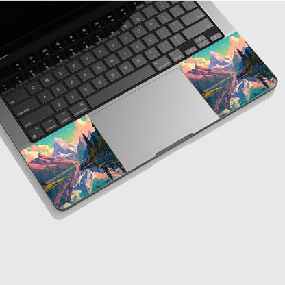 Universal Laptop Skin Sticker with 2 Wrist Pad Skins, Waterproof Scratch Resistant Vinyl Laptop Cover Decal, Cut to Fit for 11–15.6 Inch MacBook HP Dell Lenovo, Landscape - color: Landscape