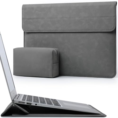 HYZUO 13 Inch Laptop Case Sleeve with Stand for MacBook Air, Dark Gray | for MacBook Air 13 M5-M1, 2026 13" MacBook Neo, 2026-2016 MacBook Pro 13 M2 M1, iPad Pro/Air 13, Surface Pro 12-3, XPS 13 - color: Dark Gray, size: 13 Inch