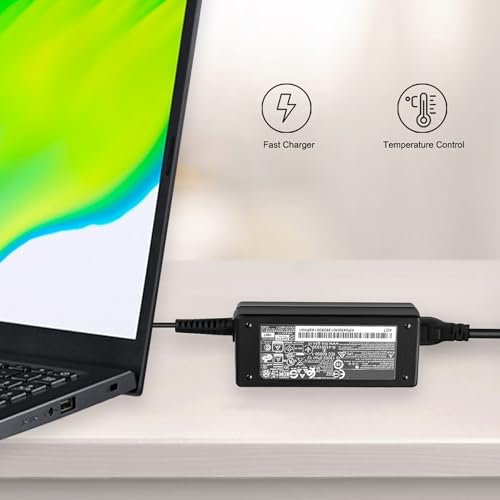 45W Power Supply Compatible with Acer Aspire A315-23 A315-24P A315-35 A317-53 A317-54 A317-55P A115-32 A314-22 A314-23P A514-55 A515-45 A517-52 A314-36P Aspire 1 3 5 Series Charger 3.0 * 1.0mm
