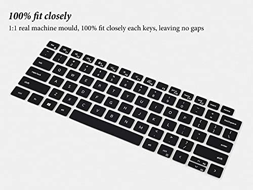 Keyboard Cover Skin for 14" Dell Latitude 7000 7410 7420 7430 7440 5440 5420 5430 5431, Dell Latitude 7520/Latitude 9000 9510 9520 9420 9430,Dell Latitude 14" Notebook Protector-Black - color: Black