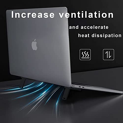 DRM 2-in-1 Mini Laptop Holder, Portable Notebook Stand with Cooling & Ergonomic Design, Black