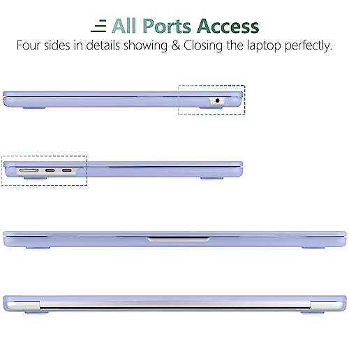 DONGKE Compatible with MacBook Air 13 inch Case M5 M4 M3 M2 2026 2025 2024-2022 A3449 A3240 A3113 A2681, Plastic Hard Shell & Keyboard Cover for MacBook Air 13.6 inch, Matte Serria Blue - color: Matte Serria Blue