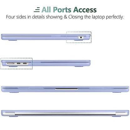 DONGKE Compatible with MacBook Air 13 inch Case M5 M4 M3 M2 2026 2025 2024-2022 A3449 A3240 A3113 A2681, Plastic Hard Shell & Keyboard Cover for MacBook Air 13.6 inch, Matte Serria Blue - color: Matte Serria Blue