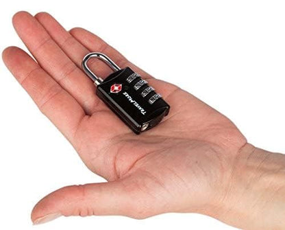 3 Pack TSA Luggage Locks with 4 Digit Combination – Heavy Duty Set Your Own Padlocks for Travel, Baggage, Suitcases & Backpacks - Black - color: Black, size: 3 Pack