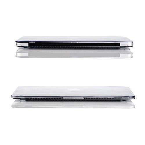 RUBAN Case Compatible with MacBook Air 13 Inch (Models: A1369 & A1466, Older Version 2010-2017 Release), Slim Snap On Hard Shell Protective Cover and Keyboard Cover, Crystal Clear - color: Crystal Clear