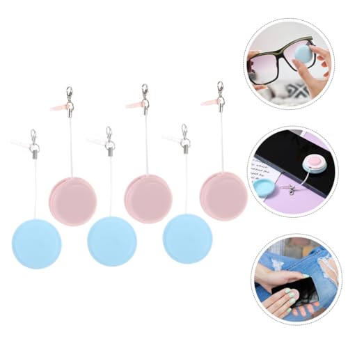 6pcs Screen Wiping Cloths Lens Screen Cleaning for Glasses Cell Phone and Electronics Washable and Reusable