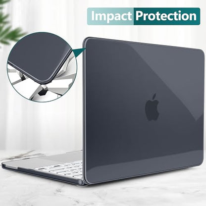 Batianda CrystalAir Case for MacBook Neo 13 Inch 2026, Crystal Black | 4-in-1 Bundle Ultra Clear Slim Hard Shell, Lightweight Everyday Protection for MacBook Neo 13 Inch 2026 Model A3404 - color: Crystal Black