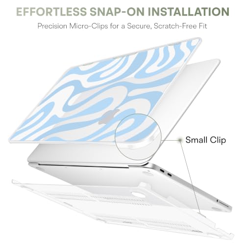 Compatible with MacBook Neo 13 inch (2026 Release A3404) (A18 Pro) with Liquid Retina Display, Printed Slim Protective Case with Screen Protector & Keybaord Cover, Swirling Texture - color: Swirling texture