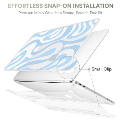 Compatible with MacBook Neo 13 inch (2026 Release A3404) (A18 Pro) with Liquid Retina Display, Printed Slim Protective Case with Screen Protector & Keybaord Cover, Swirling Texture - color: Swirling texture