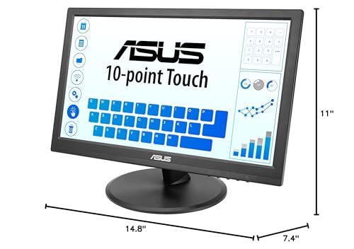 ASUS VT168HR 15.6" Full HD 1366X768 HDMI Back-lit LED Monitor, Black - style: 16" TN Touch
