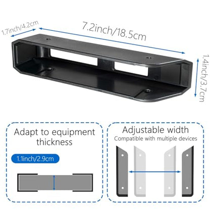 Under Desk Laptop Mount, Wall Laptop Holder & Computer Bracket Shelf | Dual Laptop Mount Under Desk & Wall, Laptop Holder Basket for Computer, Table Bracket and Storage Shelf Organizer