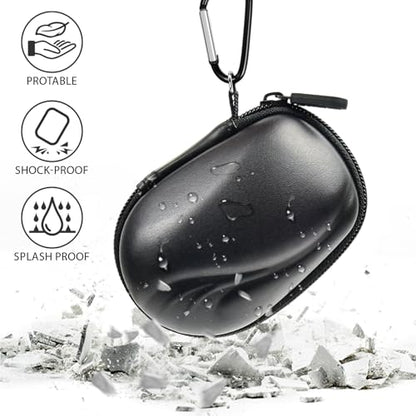 Comecase Compact Mouse Case for Logitech MX Anywhere 3S/3/2S/2 | Hard Shell Storage, Raised Inner Dots, Accessory Groove, Carabiner, Travel and Business Use, Full Black, Bag Only - color: Full Black
