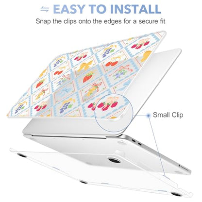 May Chen for MacBook Neo Case 13 inch 2026 | 100% Match Official Color | Pattern Printing, Anti-Crack & Scratch & Fingerprint | Protective Hard Shell Cases Laptop Model A3404 - Fruits Bows - color: Fruits bows