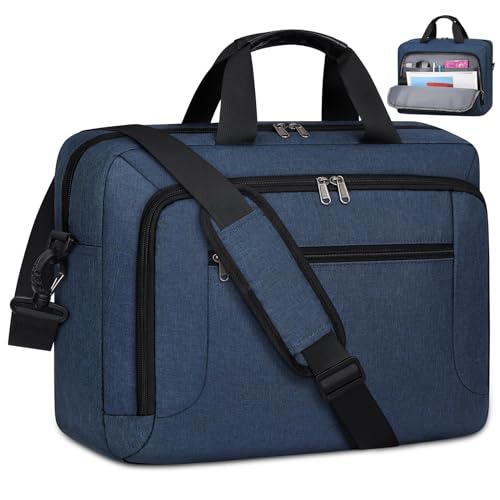 Laptop Bag 15.6 Inch Laptop Briefcase for Men Work Laptop Case Computer Bag | Large Waterproof 15.6 Inch Laptop Bag for Men & Women, Adjustable Shoulder Messenger Bag for Business, Travel, College, Blue - color: Blue, size: 15.6 inch