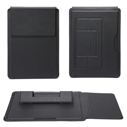16 Inch Multifunctional Laptop Sleeve Case with Stand Soft Slim Cover for MacBook Pro/Air/ThinkPad X1/Dell XPS/Lenovo Yoga/HP Pavilion/ASUS Zenbook/LG gram/Chromebook 15" 15.3" 15.6" - color: Black, size: 15-16 Inch