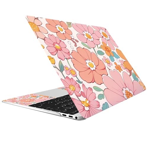 CREATCABIN Flowers Laptop Skin Sticker Decal Netbook Skin Sticker Notebook Art Decal 12" 13" 13.3" 14" 15" 15.4" 15.6 Inch Laptop Protector Cover Waterproof Scratchproof Removable Easy to Apply - style: Flowers