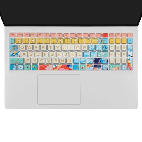 Keyboard Cover for Dell Inspiron 15 3000 5000 7000 3510 3511 3515 3525 3530 3535 5510 5515 5518 7510 15.6", Inspiron 16 7610, Vostro 15 3510 5510 5515, Latitude 3520, Litter Flowers - color: Litter Flowers