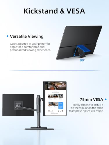 UPERFECT OLED Portable Monitor Touchscreen, 14" 3K 120Hz Gaming Monitor | 0.1ms | 2880x1800 | 500 Nits | 120% DCI-P3 | 500000:1 Contrast | Ultra-Slim Design for Laptop Mini PC Phone Game Consoles - size: 14"