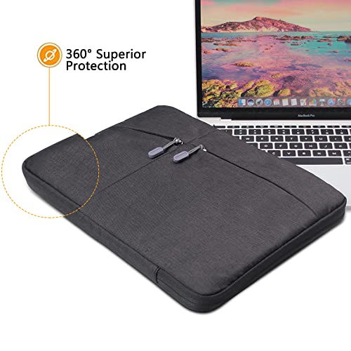 Megoo 10inch Laptop Sleeve Case with Handle Carrying Travel Case(Black) | Fit for Microsoft Surface Go 4/3/2 10.5", Samsung Galaxy Tab A9+/A11+/S9 11", iPad Pro 11", and Most 9”-11" Chromebook Tablet - color: Black, size: 9.7-10.8Inch