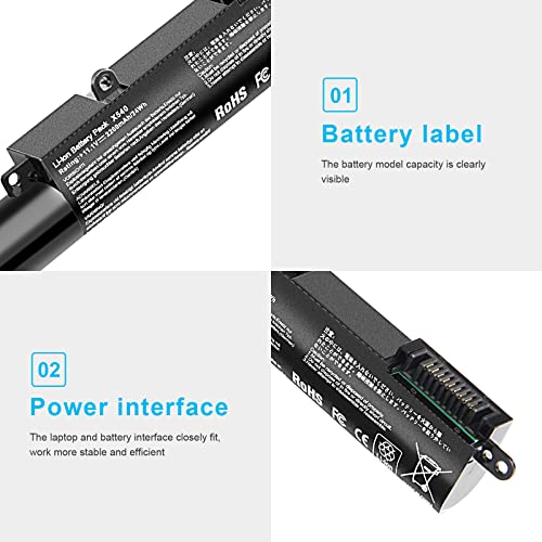 Fancy Buying New A31N1519 Laptop Battery for ASUS X540 X540S X540SA R540SA X540L X540LJ X540LA-SI302 X540LA X540SC X540YA Series Laptop 3ICR19/66 - size: 8.23*1.3*0.71inch