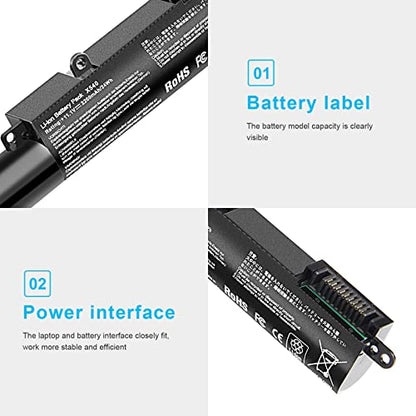 Fancy Buying New A31N1519 Laptop Battery for ASUS X540 X540S X540SA R540SA X540L X540LJ X540LA-SI302 X540LA X540SC X540YA Series Laptop 3ICR19/66 - size: 8.23*1.3*0.71inch