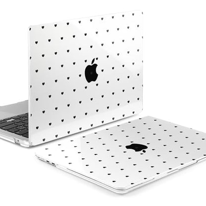 MEEgoodo for M5/M4/M3/M2 MacBook Air 15 inch Case 2026 2025 2024 2023, Case Fit Model (A3448/A3241/A3114/A2941) for MacBook Air 15.3 inch, Black Hearts - color: Black Hearts