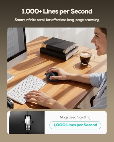 Nulea M514 Vertical Trackball Mouse, Ergonomic Wireless Thumb-Control Mouse with Quiet Clicks, 3 Device Connection (Bluetooth & USB Receiver), Rechargeable for PC/Mac/Laptop/Tablet,Black - color: D-Black