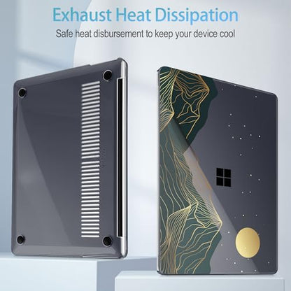 Mektron Case for 13.8" Microsoft Surface Laptop 8/7 (2026/2024) Surface Laptop 13.8 Inch Cover Fits Model 2036, Keyboard Cover +Screen Protector +Dust Plugs, Abstract Mountain C112 - color: Abstract Mountain C112